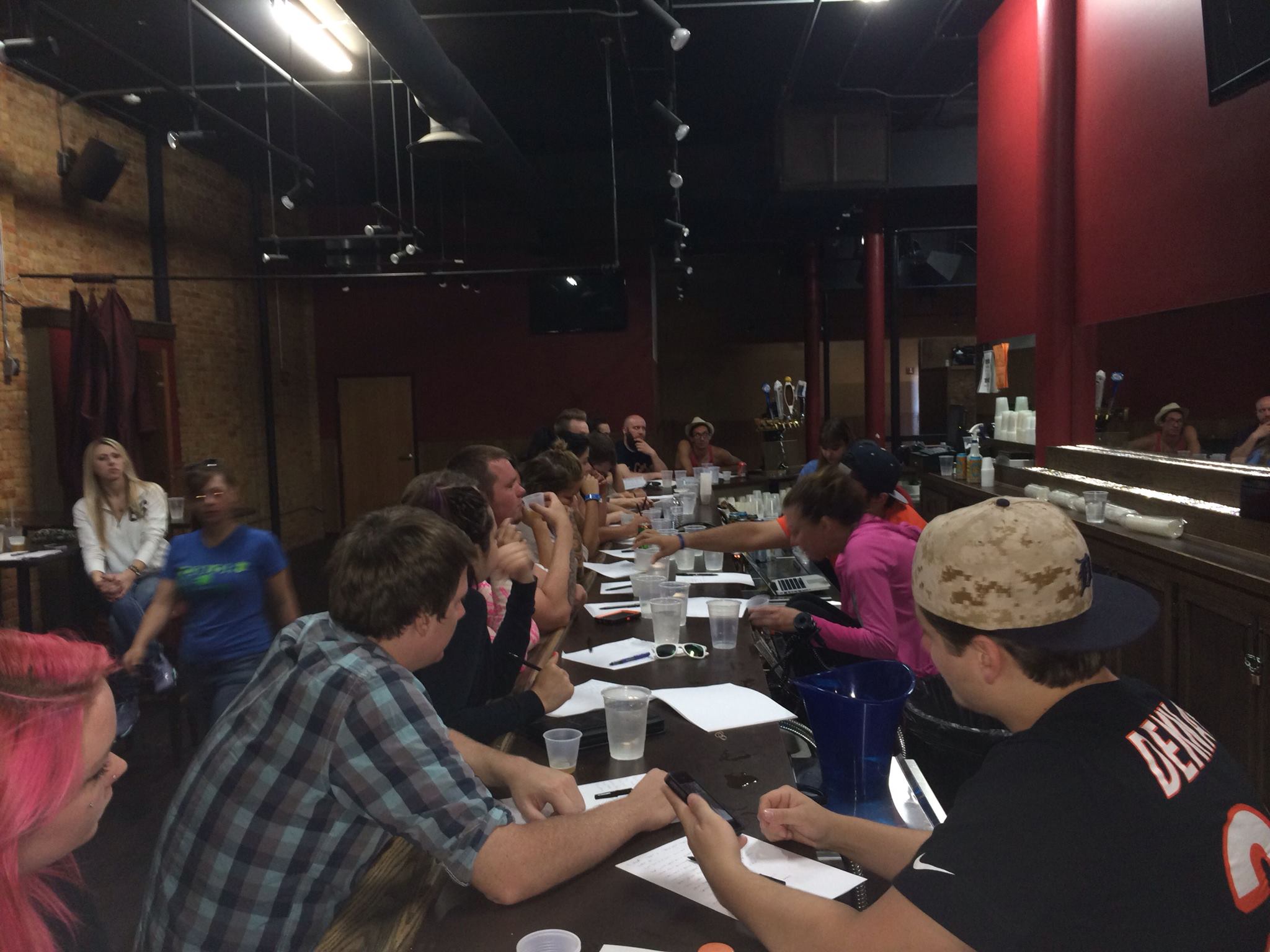 Packed crowd at Tin Can Bar during trivia night